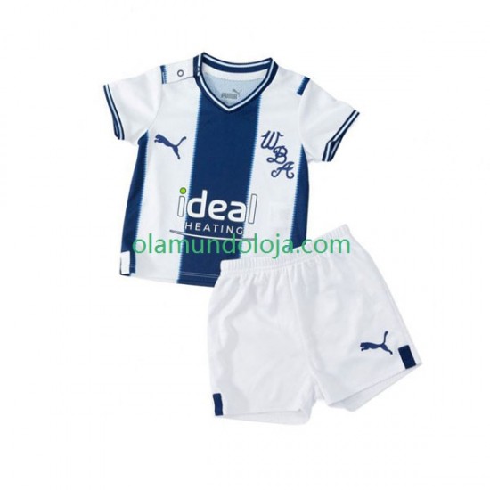Camisola West Bromwich Albion Criança Equipamento Primeiro 2022-2023 Manga Curta
